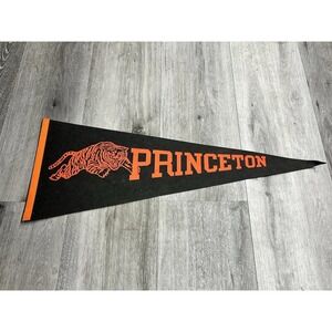 Vintage Princeton University Pennant Tiger Logo Spell Out - Princeton Pennant